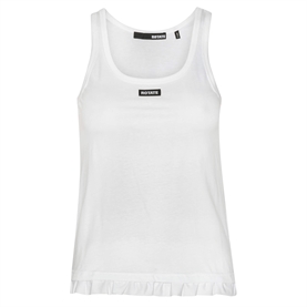 Rotate Ruffle Hem Tank Top, Hvid 